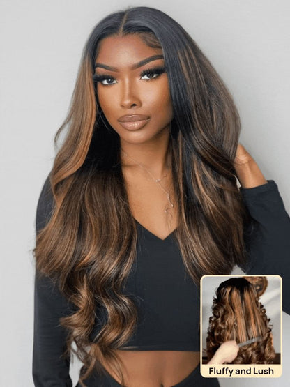 $100 OFF| Sunber Balayage Highlight 7x5 Pre Cut Lace Closure Wig Body Wave Wigs