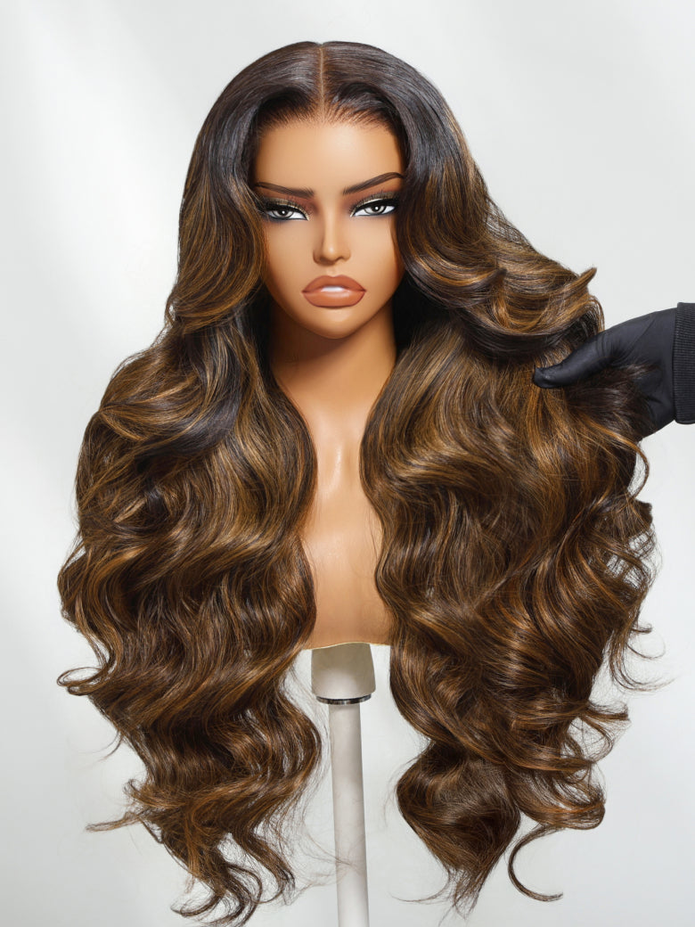 $100 OFF| Sunber Balayage Highlight 7x5 Pre Cut Lace Closure Wig Body Wave Wigs