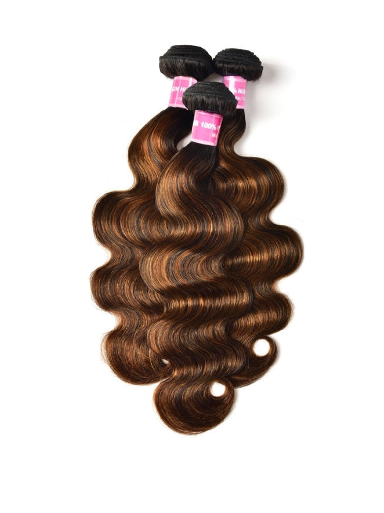 Sunber  Highlight Balayage Color Body Wave 3 Bundles Weaves with 4x4 Lace Closure Virgin Human Hair Flash Sale