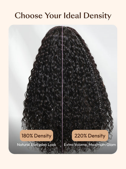 Sunber Headband Half Wig Beginner Friendly 2-IN-1 Switch™ Water Wave Glueless Wig With Flash Sale