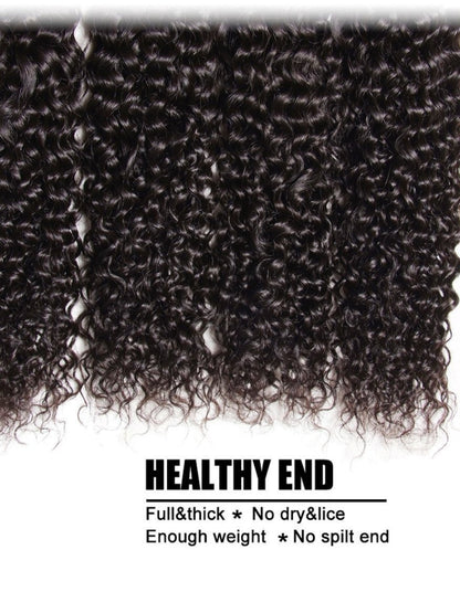 Sunber Hair Malaysian Curly 4 Bundles with 1pcs Lace Closure-100% Human Hair Weave Flash Sale