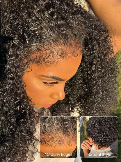 Extra 70% OFF | Sunber Curly 7×5 Bye Bye Knots Pre-Cut Lace Wigs  Lace Closure Pre-Plucked Hairline Human Hair