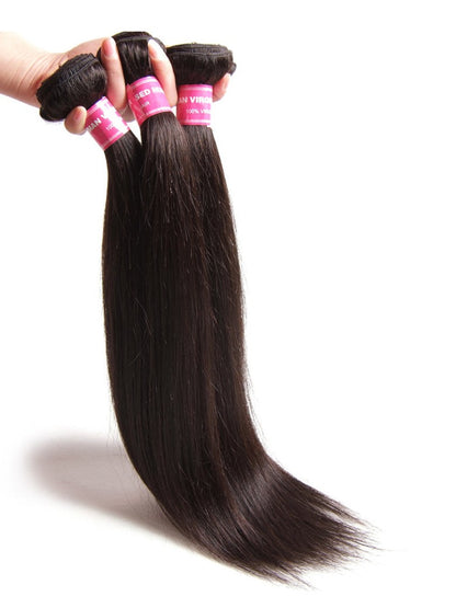 Sunber Virgin Peruvian Hair Straight Hair 4 Bundles With 4*4 Lace Closure, Hotsale Peruvian Hair Weaves Flash Sale