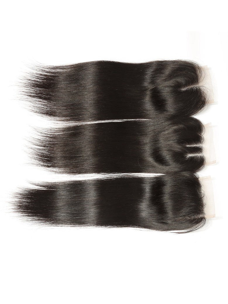 Sunber Virgin Peruvian Hair Straight Hair 4 Bundles With 4*4 Lace Closure, Hotsale Peruvian Hair Weaves Flash Sale