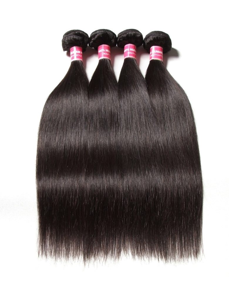 Sunber Hair New Remy Human Hair Malaysian Straight Hair 4 Bundles 100% Human Hair Weaves