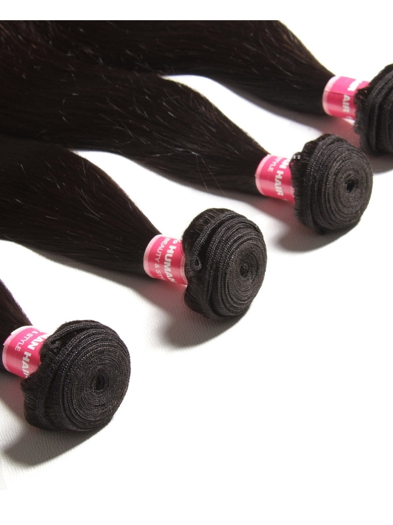Sunber Hair New Remy Human Hair Malaysian Straight Hair 4 Bundles 100% Human Hair Weaves
