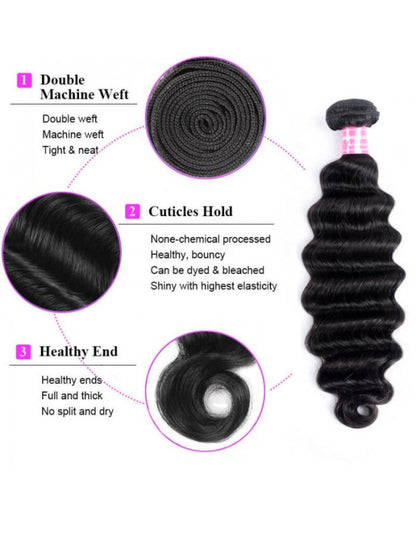 Sunber Hair 1 Bundle 100% Human Virgin Hair Loose Deep Wave