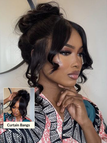 Face Framing Curtain Bangs 13x4 Pre-Everything Pull And Go Drawstring Loose Wave Wig Flash Sale