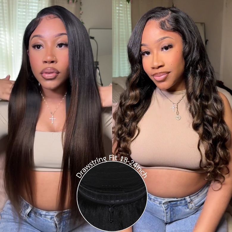 Sunber Glueless Chestnut Brown Yaki Straight Wave Wig Upgrade New V Part Wig Yaki Straight No Leave Out Protective Styles Flash Sale