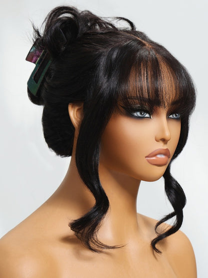 Extra 50% OFF | Sunber 13x4 Pre-Everything Lace Frontal Fluffy Hair Loose Wave 3D Dome Cap Wigs with Bangs