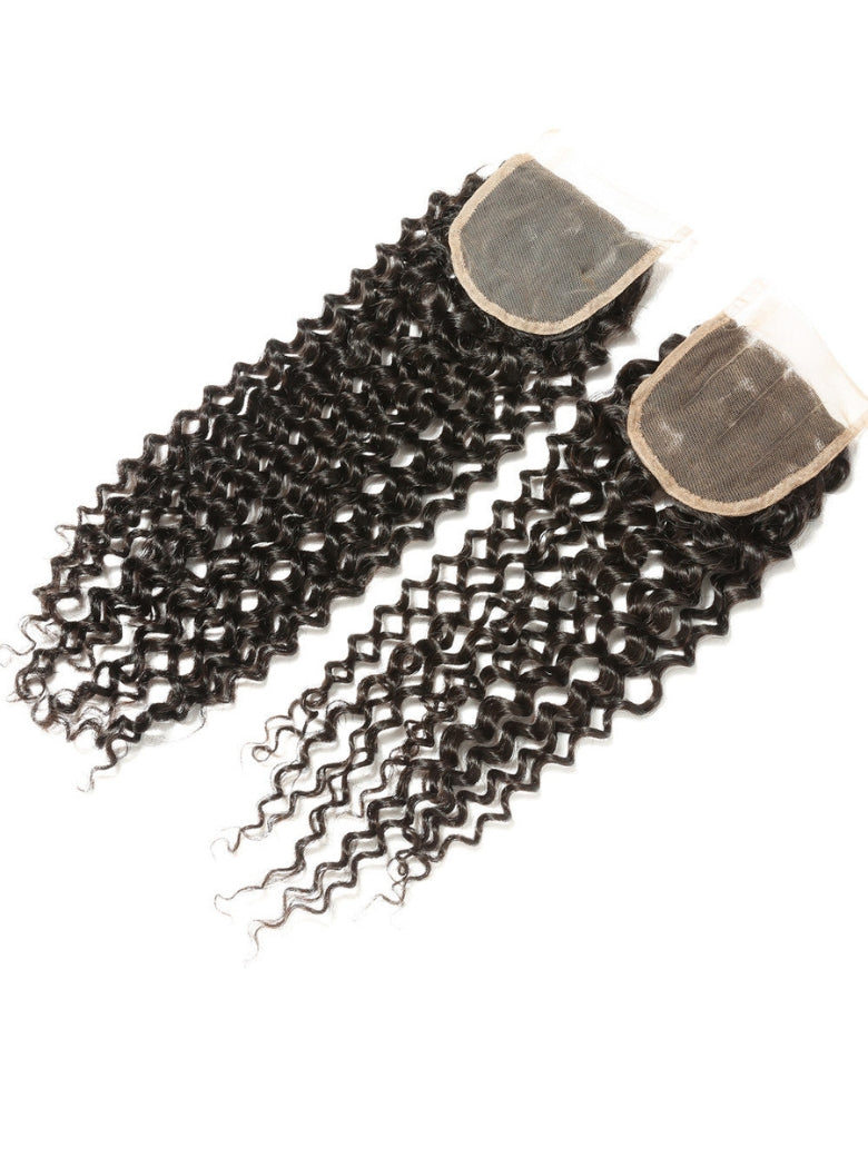 Sunber Hair Malaysian Curly 4 Bundles with 1pcs Lace Closure-100% Human Hair Weave Flash Sale