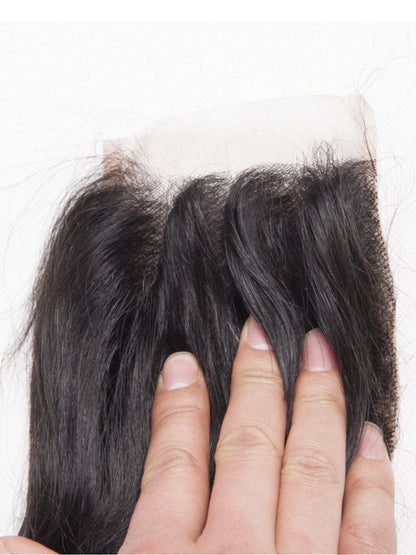 Sunber Hair Peruvian Hair Loose Wave Hair Weaves 4 Bundles with Lace Closure, 100% Human Hair Flash Sale