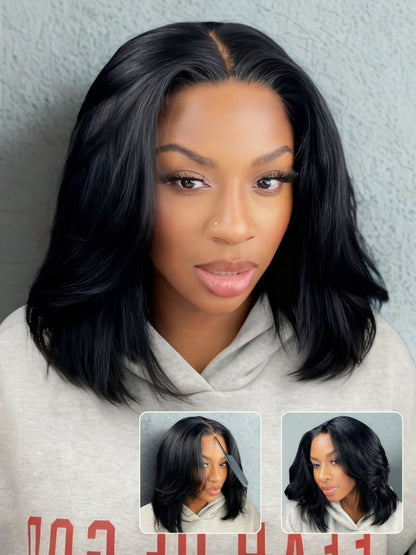 $100 OFF| Sunber Blunt Cut Yaki Bob Pre-Cut 13x4 Pre Everything Lace Frontal Straight Human Hair Wig