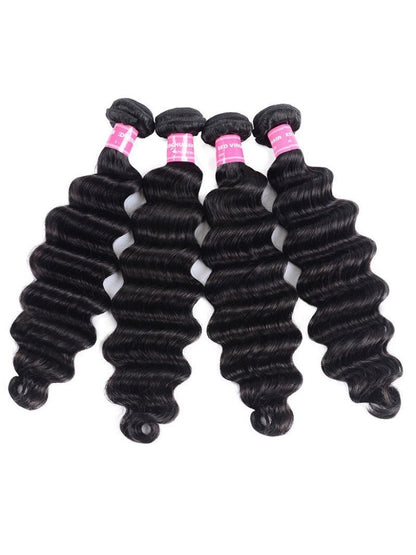 Sunber Hair 100% Unprocessed Human Virgin Hair 4 Bundles Loose Deep Wave Hair