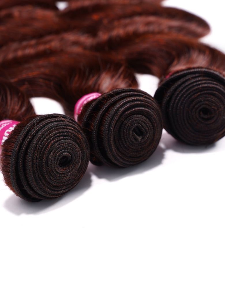 Sunber Reddish Brown Body Wave 100% Remy Human Hair 1 Bundle