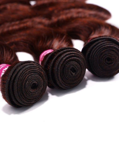 Sunber Reddish Brown Body Wave 100% Remy Human Hair 1 Bundle