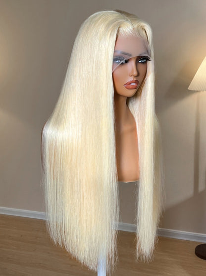 Sunber Full Lace 180% Density Silky Straight 613 Blonde Human Hair Wig Flash Sale