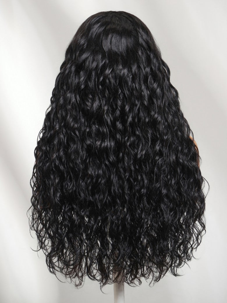 Sunber 13x4 Pre Everything Micro Water Wave Natural Ripple Curl Organic Ripple Wave Lace Frontal Wig With Invisi Drawstring