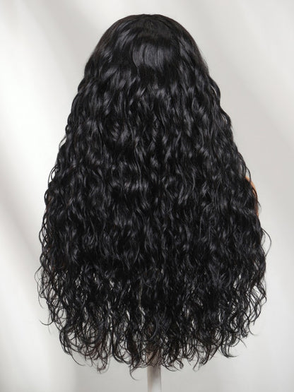 Sunber 13x4 Pre Everything Micro Water Wave Natural Ripple Curl Organic Ripple Wave Lace Frontal Wig With Invisi Drawstring