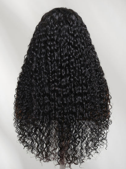 Sunber 4D Mixed Texture Burmese Curls Tight Water Wave Put on and Go Human Hair Drawstring Wig $100 Off
