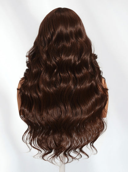 Sunber Chestnut Mocha Brown 13x4 Pre-Everything Lace Front Loose Wave Wig Put on and Go Glueless Wig