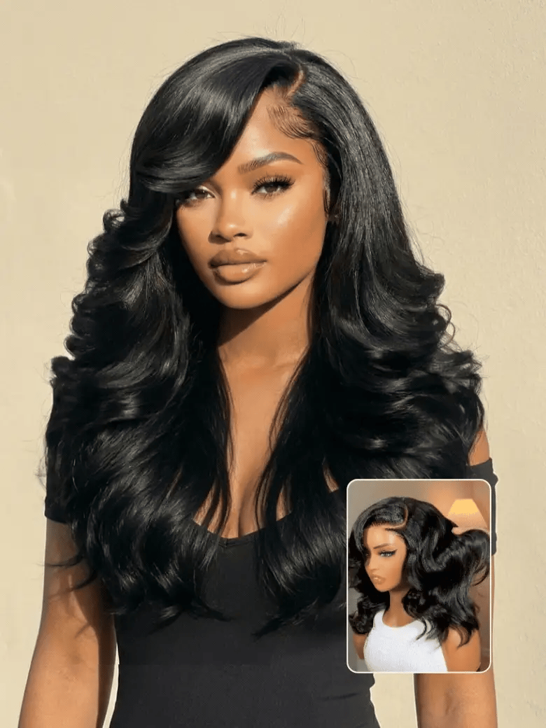 Sunber 180% Density 13x4 Pre Everything Lace Frontal Feathered Hairstyles Wig With Layered Haircuts Flash Sale