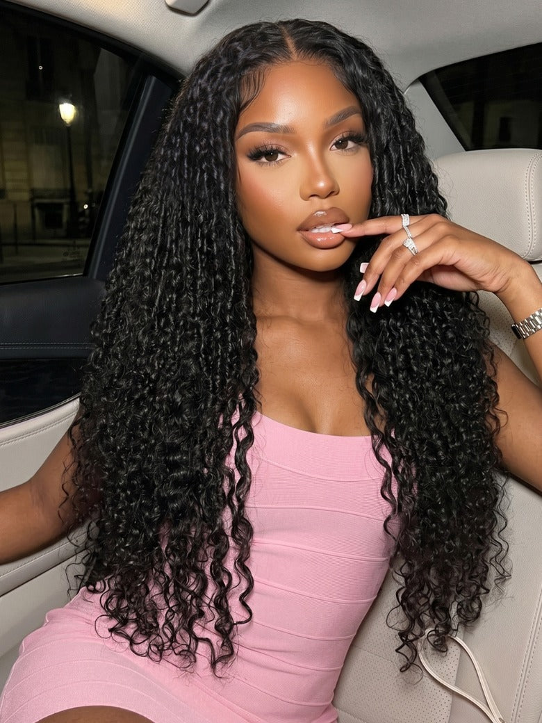 Sunber 7x5 Pre Cut Mixed Spiral Curl Texture Lace Wig With Defined Finger Coils
