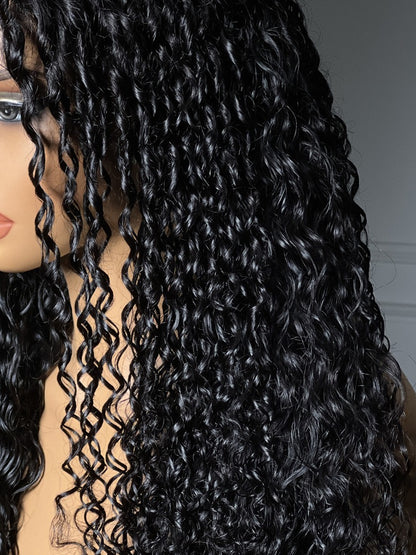 Sunber 7x5 Pre Cut Mixed Spiral Curl Texture Lace Wig With Defined Finger Coils