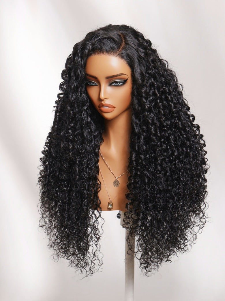 Sunber 13x4 Pre Everything Side Part Springy curls With a Natural Coily Lace Frontal Wig With Invisi Drawstring