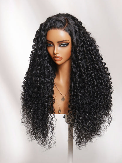 Sunber 13x4 Pre Everything Side Part Springy curls With a Natural Coily Lace Frontal Wig With Invisi Drawstring