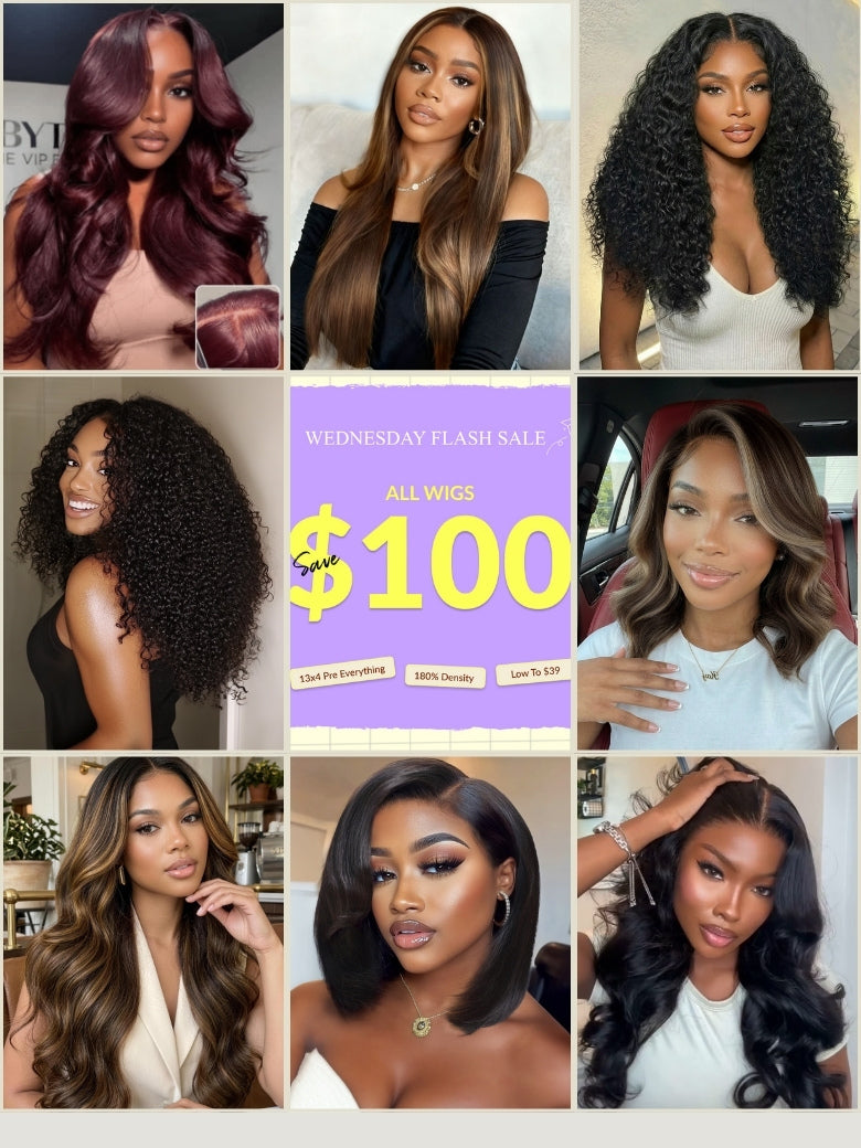 Low To $39 | Sunber 7x5/13x4 Put On And Go Lace Wigs Back To School Flash Sale