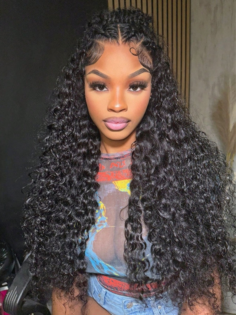 Sunber Hair Brazilian Virgin Deep Wave Hair 3 Bundles With  4"*4" Lace Closure, 100% Human Hair Flash Sale