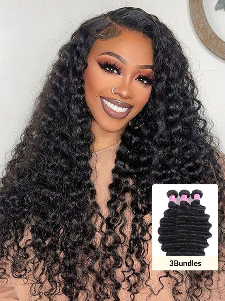 Sunber Hair 3 Bundles Loose Deep Wave Hair Bundles On Sale 12-26 Inch 100% Human Hair