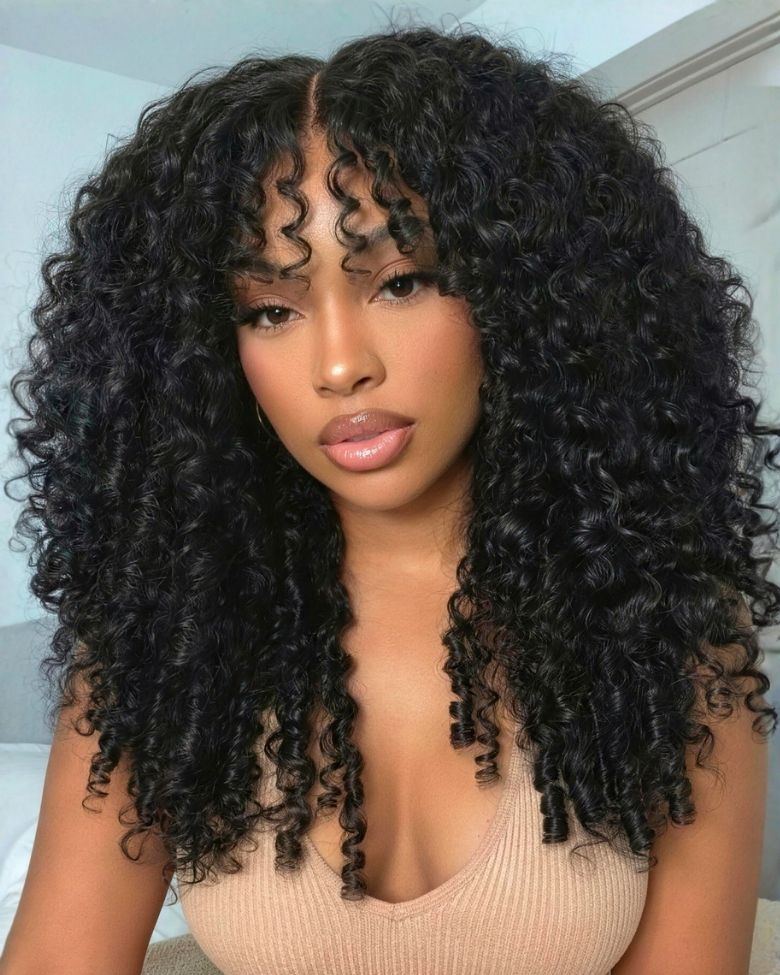 Sunber 7x5 /13x4 Pre Everything Pre-Styled Finger Coils Bye Bye Knots Glueless Water Curly Lace Wig With Invisi Drawstring