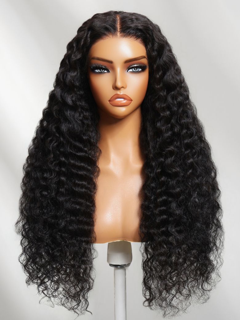 Sunber 13x4 Pre Everything Crimps Curl Crimped Texture Zig-Zag Waves High-volume Look Deep Wave Lace Frontal Wig