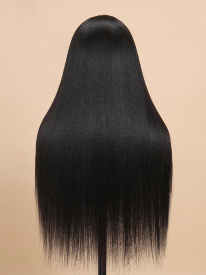 Flash Sale Sunber Blunt Cut Light Yaki Straight 7x5 Pre-Cut Lace Bye Bye Knots Glueless Bob Wig Pre-plucked